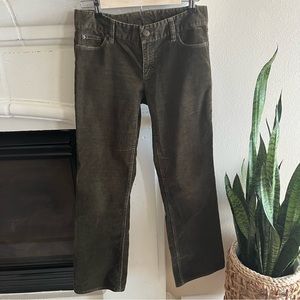J.Crew Bundle of 2 Favorite Fit Cordoury Pants Size, 6S. Army Green & Slate Grey